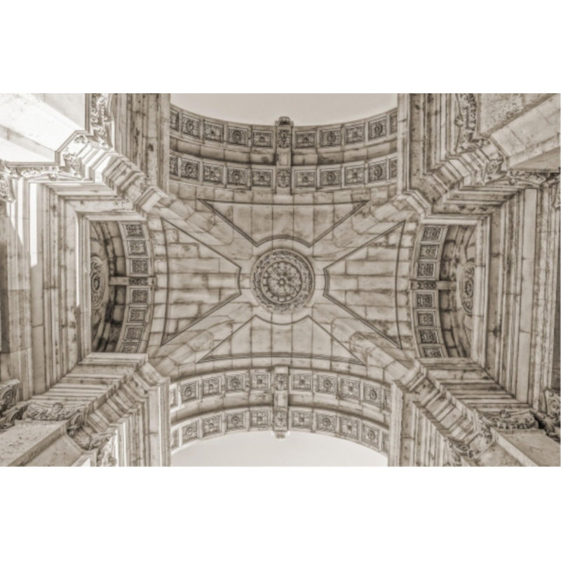 Sofia Fox " Looking Up In Lisbon " by Sofia Fox, Glass Coat, 36" H x 54" W