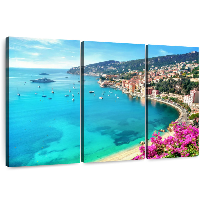 Plage côtière Gillard Villefranche-Sur-Mer, H 24 po x l 38 po