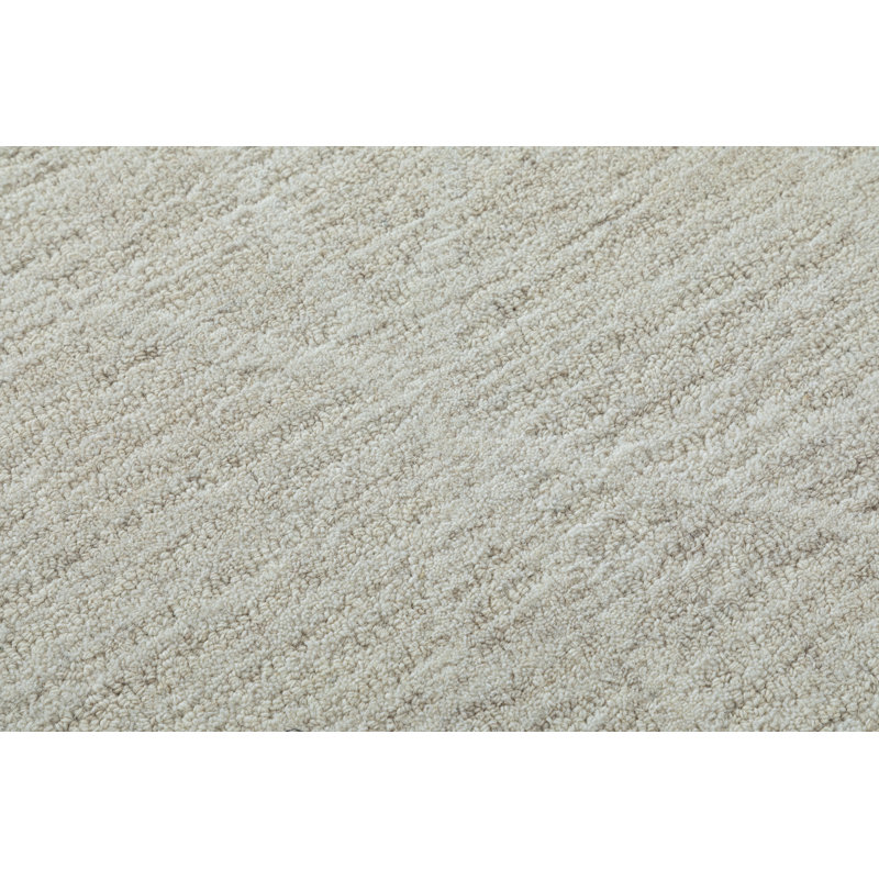 Crossover Hand Tufted Area Rug in Beige, Rectangle 5' x 8'