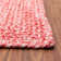 Etherton Farmhouse Braided Cotton Red/White Area Rug