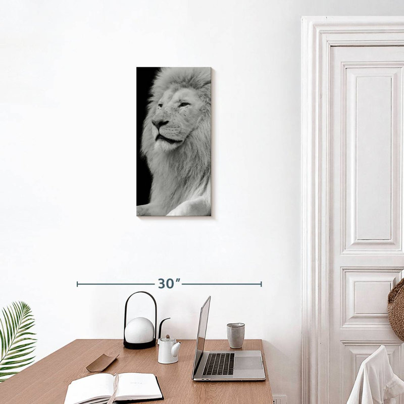 Lion Head Profile, 24" H x 12" W