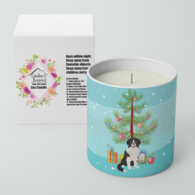 Pine / Christmas Tree Scented Jar Candle with Ceramic Holder