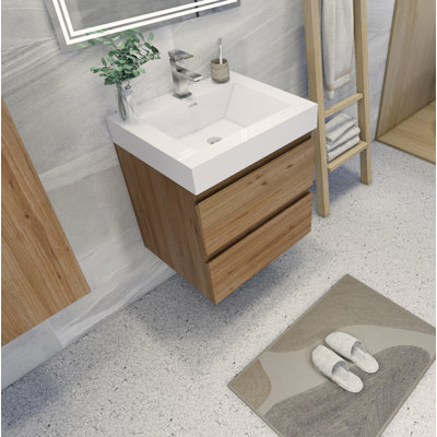 Boubacar Single Bathroom Vanity with Acrylic Top