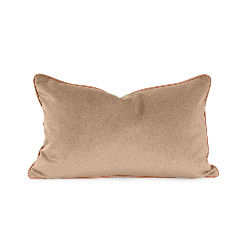 Oreiller en polyester 14 x 22 Qiviut Camel, Chameau, Rectangle H 14 po x l 22 po, Polyester