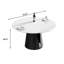53.15"Modern Artificial Stone Round Black Base Dining Table-Can Accommodate 6 People