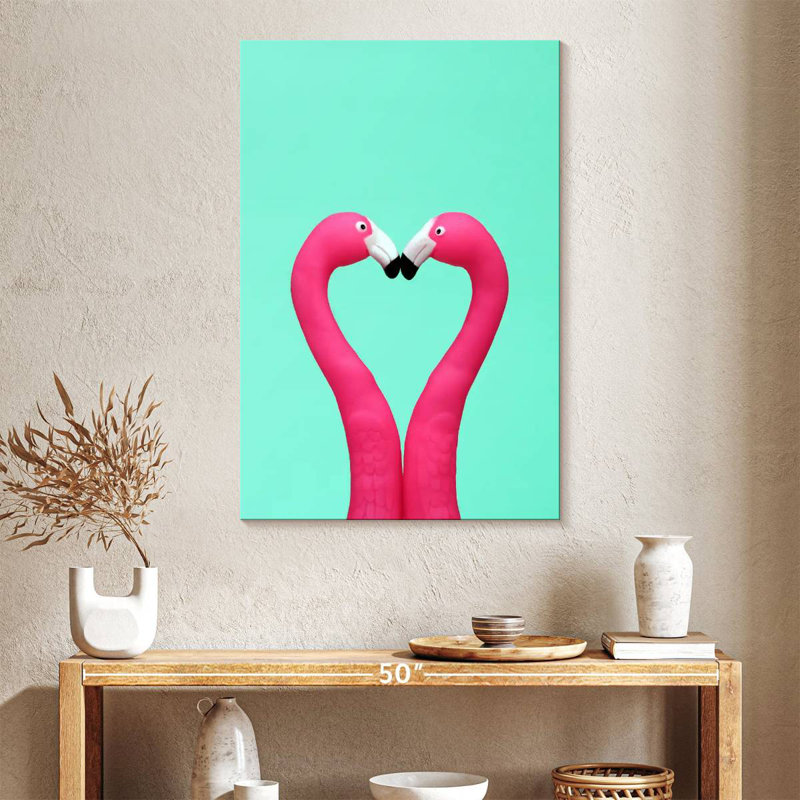 Jolis flamants roses, 39" H x 26" W