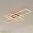 54In Modern LED Flush Mount Light Aluminum Ceiling Light  Dimming