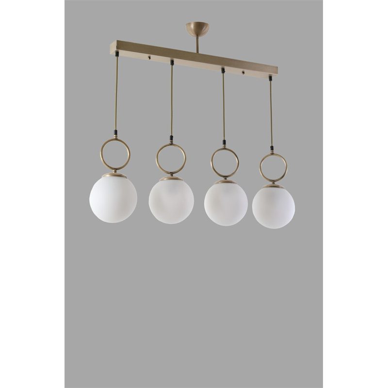 Lustre scandinave Glam, 100% métal, hauteur réglable, 25,6 po x 6,3 po | Peinture séchée au four avec revêtement en culbutage | Douille E27 de 40 W maximum, finition blanche élégante pour les solutions de décoration et d'éclairage modernes