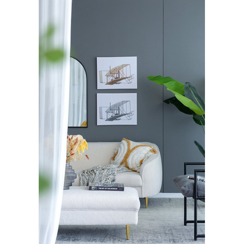 Ensemble de 2 grands diptyques rectangulaires, décoration murale pour salon, chambre, bureau, couloir