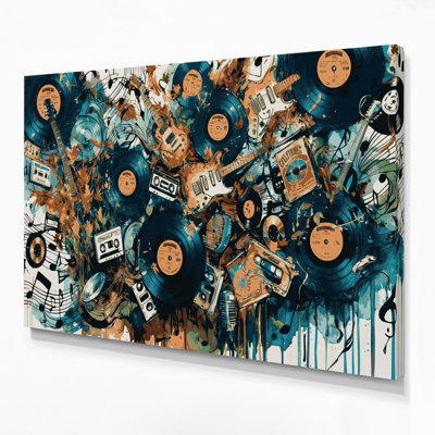 Music Indie Music Vibes Gray Canvas Wall Art