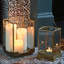 Antique Brass Candle Lantern-585705662