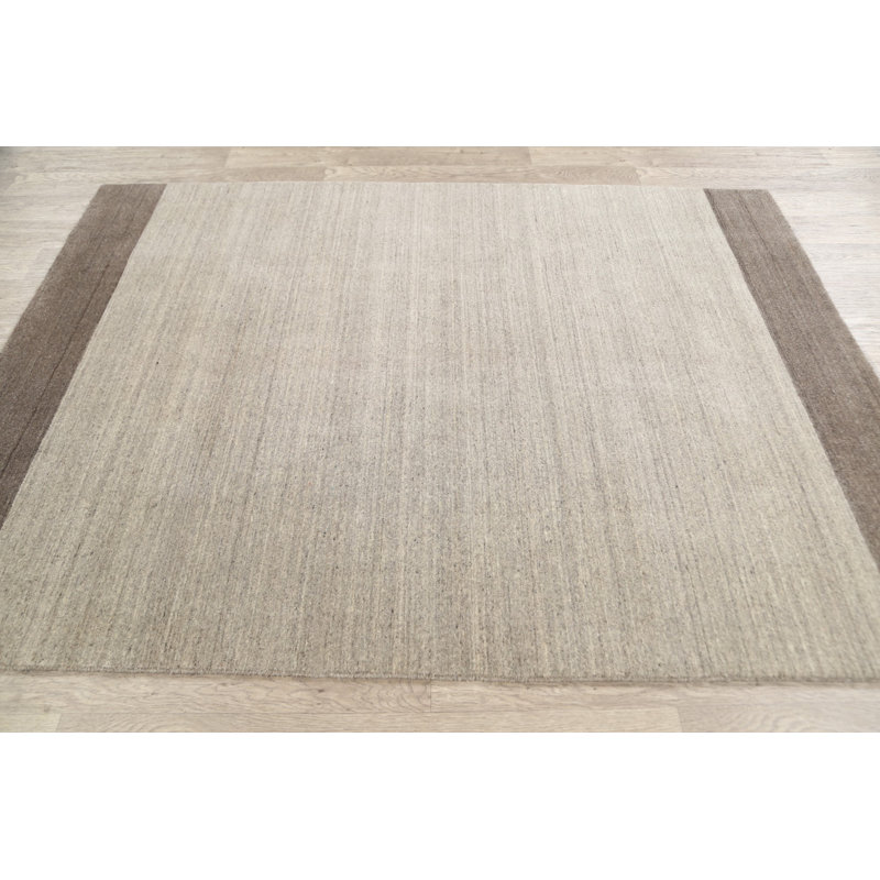 One-of-a-Kind 5' X 6'10" New Age Wool Area Rug in Grey