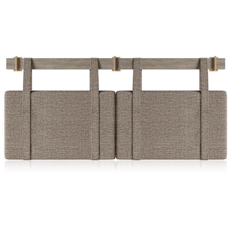 Daja Upholstered Headboard, Pebble Grey, Queen