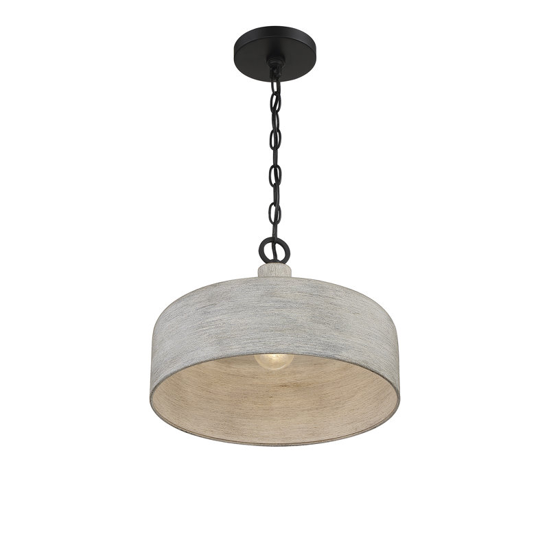 Luminaire suspendu en dome à 1 lumière, Gris patiné