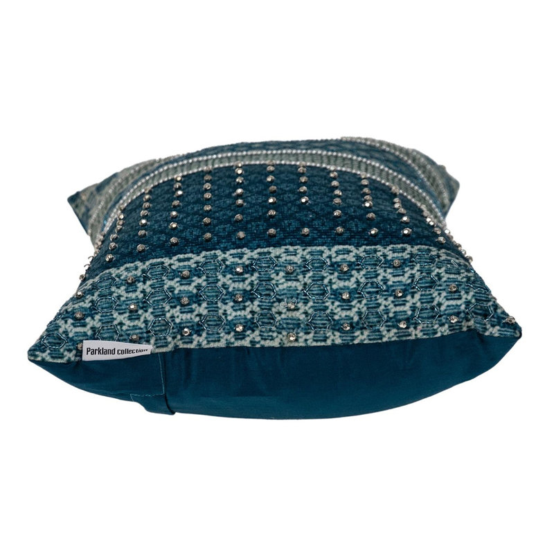 Parkland Collection Petunia Transitional Green Throw Pillow