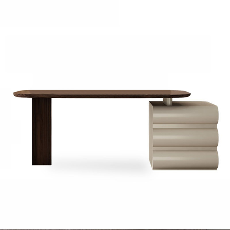 Bureau moderne en bois massif de luxe moderne, H 29,92 po x l 62,99 po x P 27,56 po