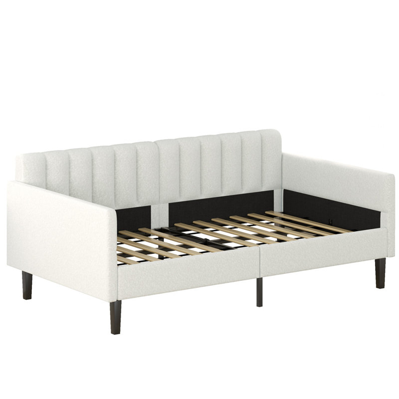 Twin Size Upholstered Daybed (Ivory)