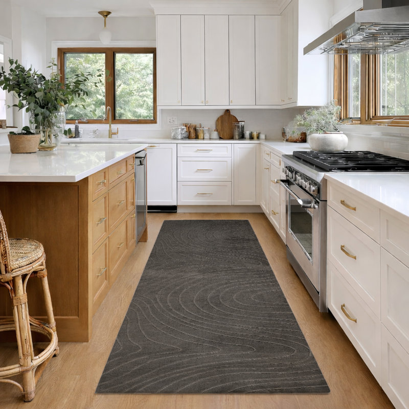 Tapis gris Somos, Gris, Tapis de couloir 2 pi 8 po x 8 pi