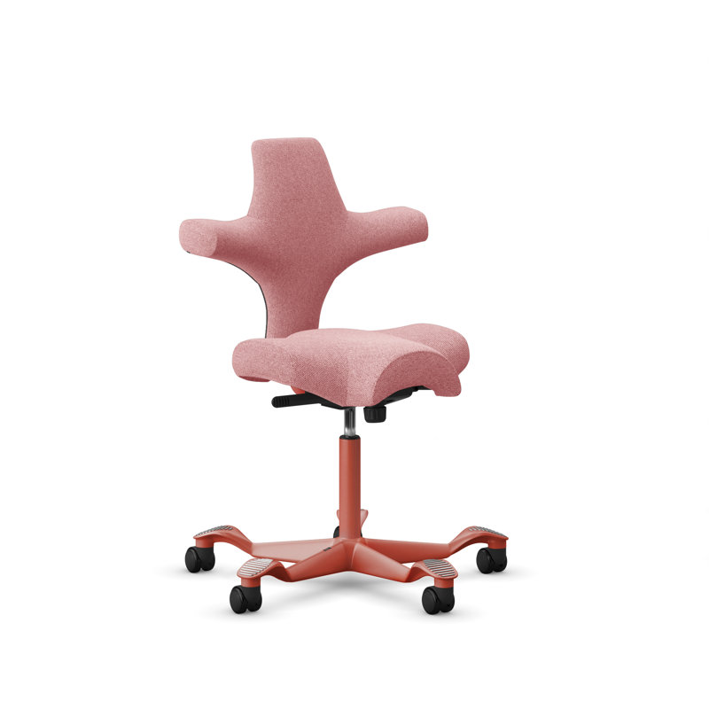 HÅG Capisco Adjustable Sit-to-Stand Height Chair, Sit-to-Stand, Blush Rose, Pink Blush  