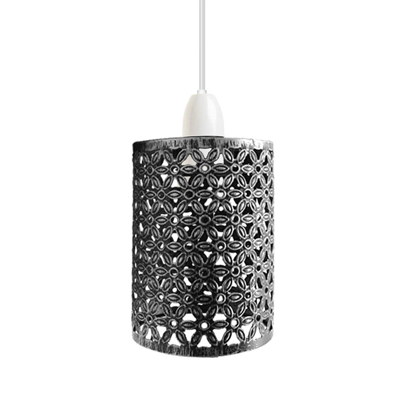 Arohi 13.5cm H Metal Drum Lamp Shade ( Screw On ), Brushed Silver