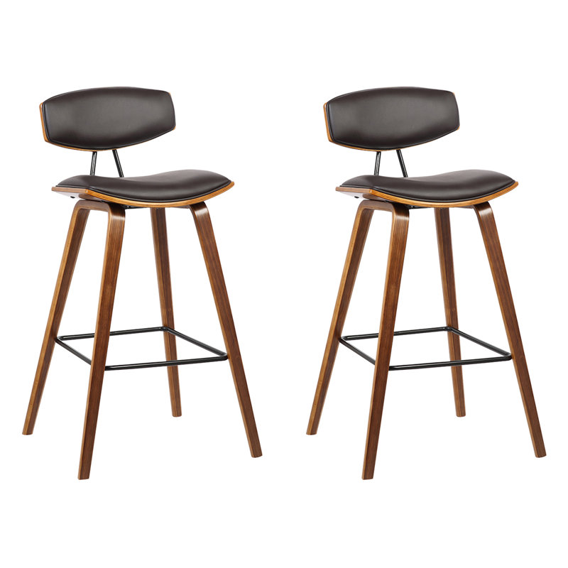 Tabouret de bar Fox , Brun / Noyer, 2, Tabouret de bar (siège d'une hauteur de 28,5 po)