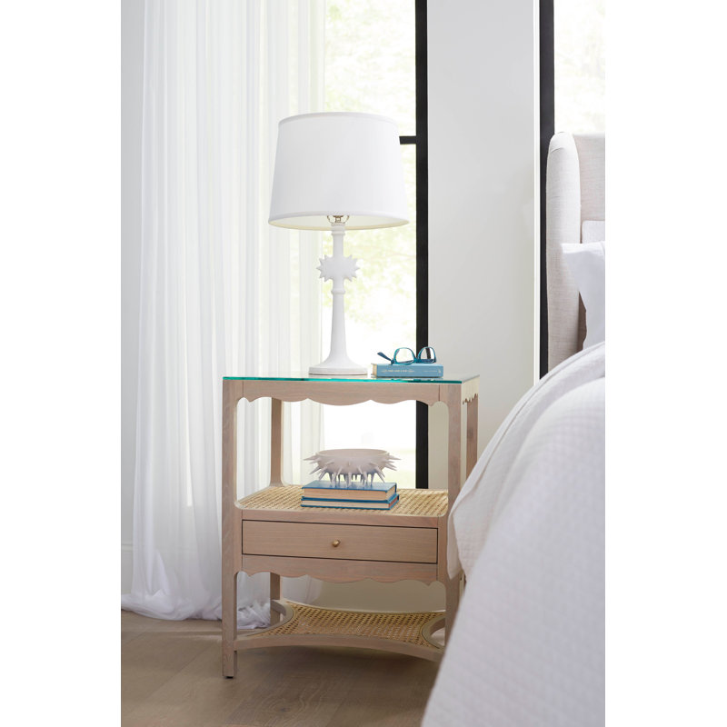 Glass End Table, Brown