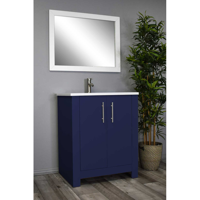 Ensemble de meuble-lavabo simple 30 po Austin, Bleu marine