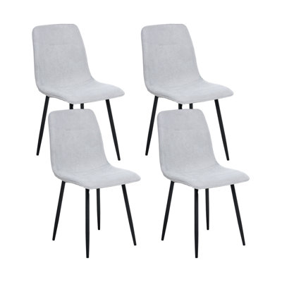 Set of 4 Dining Chairs TUSCOLA Fabric