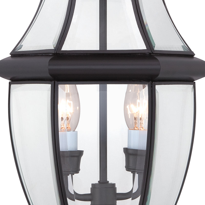 Tête de lanterne câblée 1 lumière H 21 po Newbury, Noir mystique