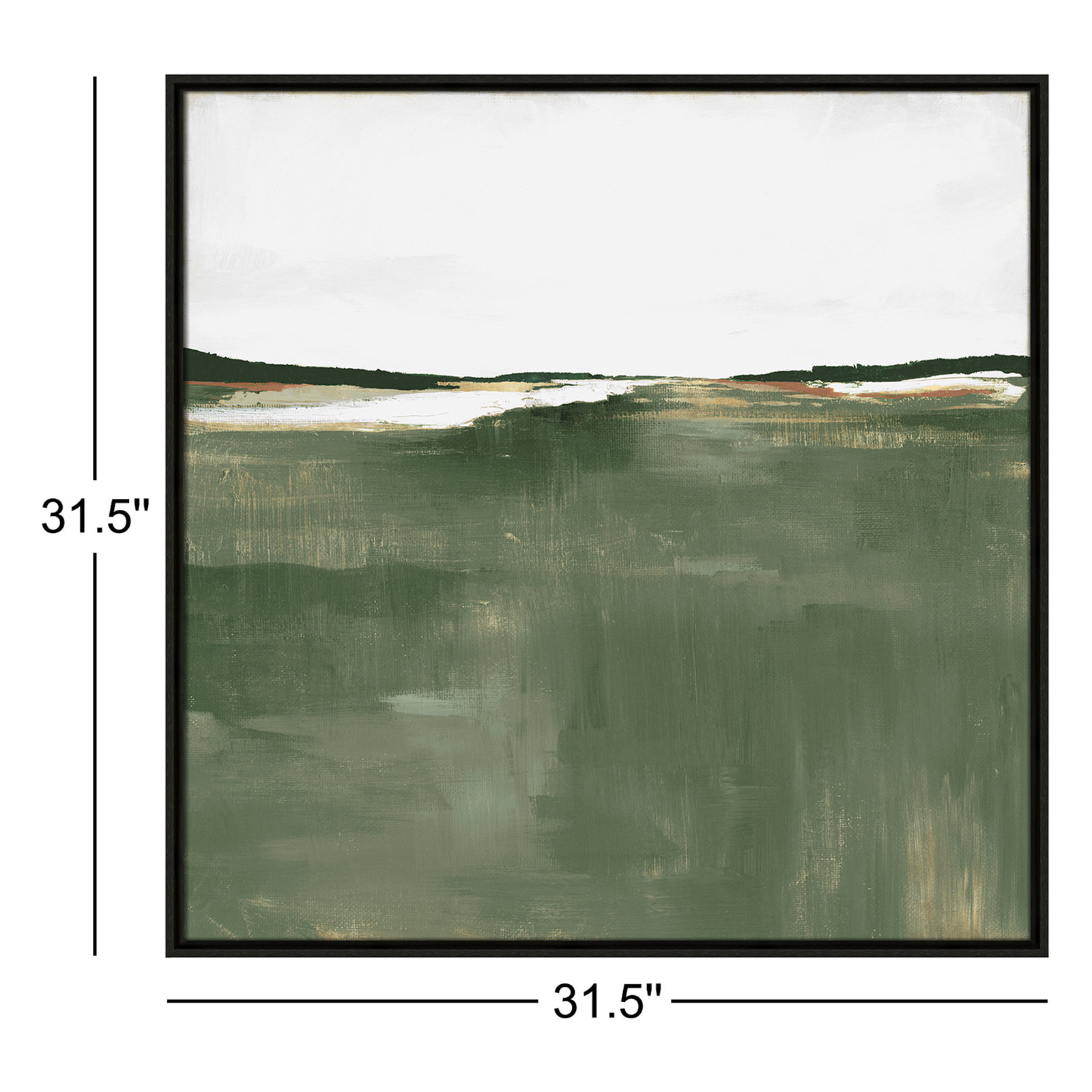 Dauntsey "Green Sea" Print by Isabelle Z, 31.5" H x 31.5" W, Black