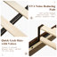 Structure de lit en bois massif 48,4 po Farmhouse-766413403-761272592