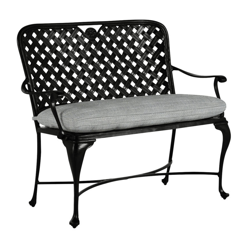 Provance Aluminum Garden Bench, Rollo Silver, Ancient Earth, Welt