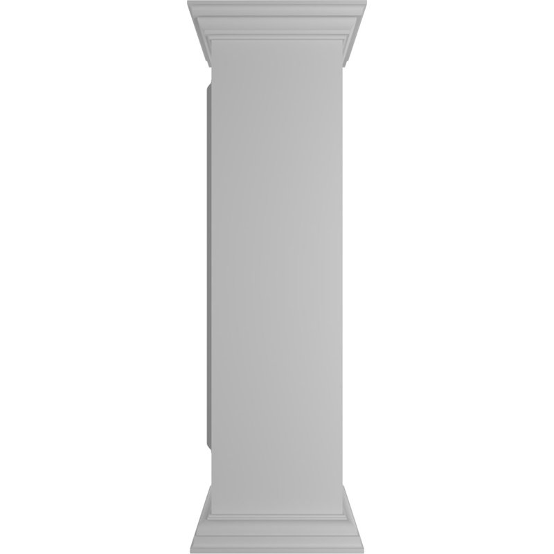 Poteau de poteau d'angle avec panneau, capitonnage et base (ensemble d'installation inclus), H 48 po x l 12 po x P 12 po