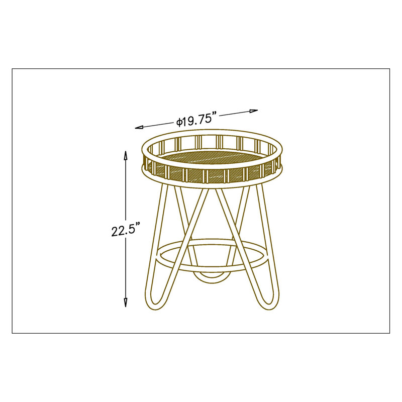 Manningtree Tray Top End Table, Natural