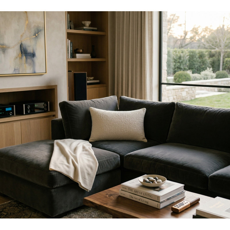 Oreiller texturé beige Tivoli, Beige