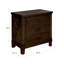 Mobilier de chambre à coucher rustique: Table de chevet en bois de noyer foncé à 3 tiroirs avec table de chevet à finition noire et 3 tiroirs