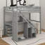 Lit mezzanine simple avec tiroirs, bureau et bande lumineuse-783511269