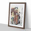 Paying Homage to a Shrine by Katsushika Hokusai - Framed Print-55577990-55577995