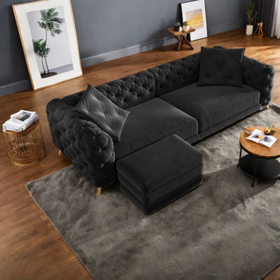 Space-saving Modern Sofa Bed, Velvet Upholstery, For Apartment Living