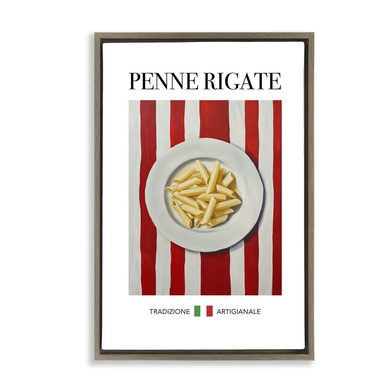 Cadre flottant traditionnel en forme de penne rigate, design par Andreas Magnusson, H 25 po x l 17 po
