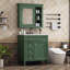 Ensemble de meuble-lavabo autoportant 30 po avec lavabo supérieur, meuble-lavabo moderne avec 2 tiroirs et tiroir basculant, meuble-lavabo autoportant avec miroir et meuble-lavabo simple-734106946-734107007