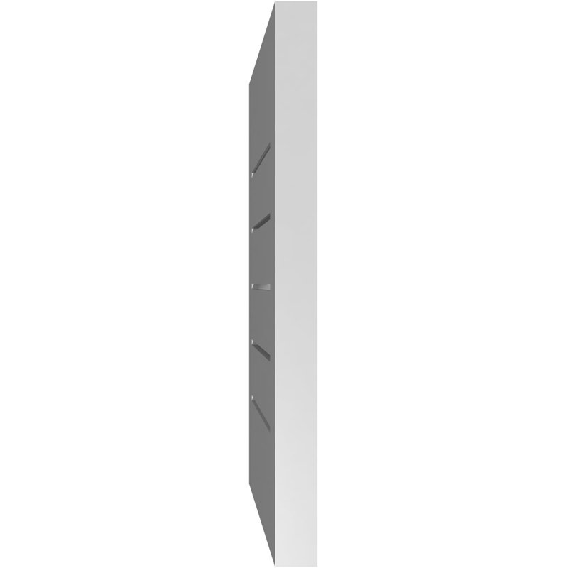 Évent à pignon fonctionnel en uréthane rectangulaire à fixation en surface, brun clair apprêté, H 20 po x l 14 po x P 1,5 po