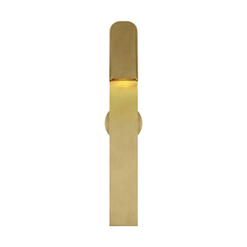 Froler LED Outdoor Sconce, 17" H x 2.4" W x 2.6" D, Hand-Rubbed Antique Brass, Hand-Rubbed Antique Brass