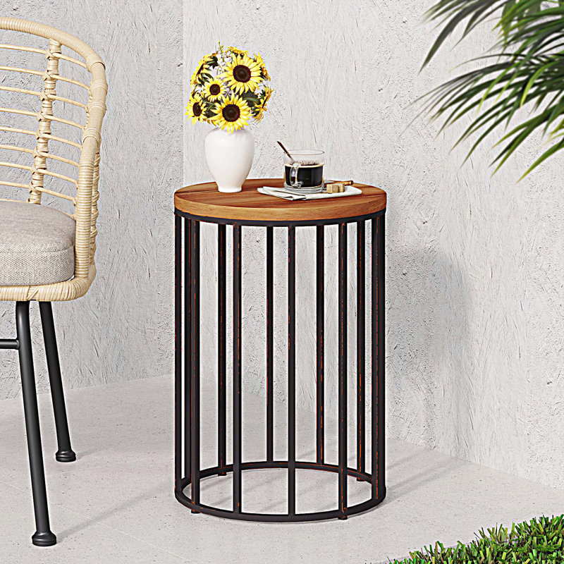 Table d'appoint d'extérieur / d'intérieur avec structure en métal