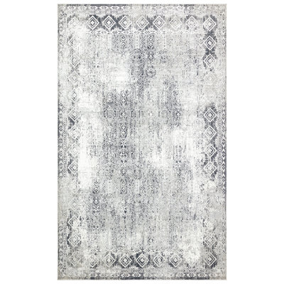 Tapis rectangulaire brun en viscose / acrylique tissé à la machine 7 pi 10 po x 11 pi 2 po Musser