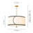 Montelle 4-Light Dimmable Drum Fabric Chandelier,