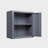 Metal garage cabinet with door, wall-mounted storage cabinet, floating tool cabinet for basements, kitchens, and warehouses (gray, 13.77" H)