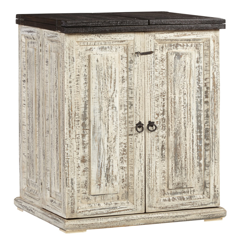 Cypro 27'' Solid Wood Bar Cabinet