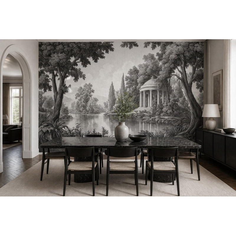 Papier peint ciel nuageux, amovible, effet brumeux, 120"x96", Peel and Stick
