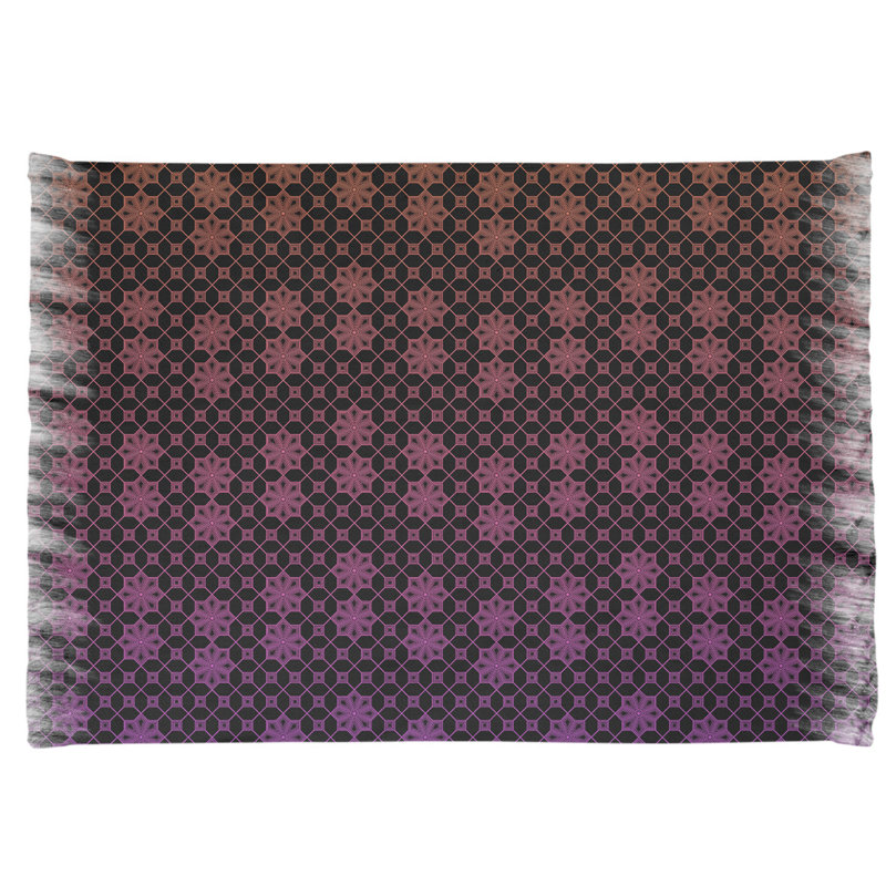 Tapis noir/rose de treillis dégradé Mcguigan, Non